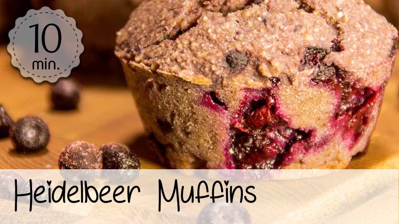 Heidelbeer Muffins Vegan - Gesunde Heidelbeer Bananen Muffins - Vegane ...