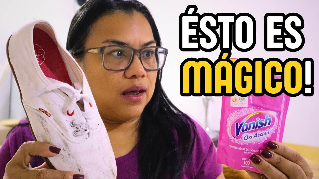 💛 3 TRUCOS para Blanquear tus Tennis Blancos al Instante con PERCARBONATO/ OXÍGENO ACTIVO