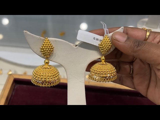 Buy latest Gold Earrings Designs for men and women Lalithaa Jewellery