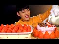 ASMR 🍓파티! 스트로베리 치즈 수플레와 생딸기 티라미수 파티팩 먹방Strawberry Cheese Souffle With 🍓 Tiramisu Paty Pack MuKBang