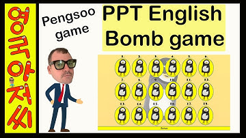 Pengsoo  (펭수)  PPT bomb game template for students studying English. Free download. #powerpointgames