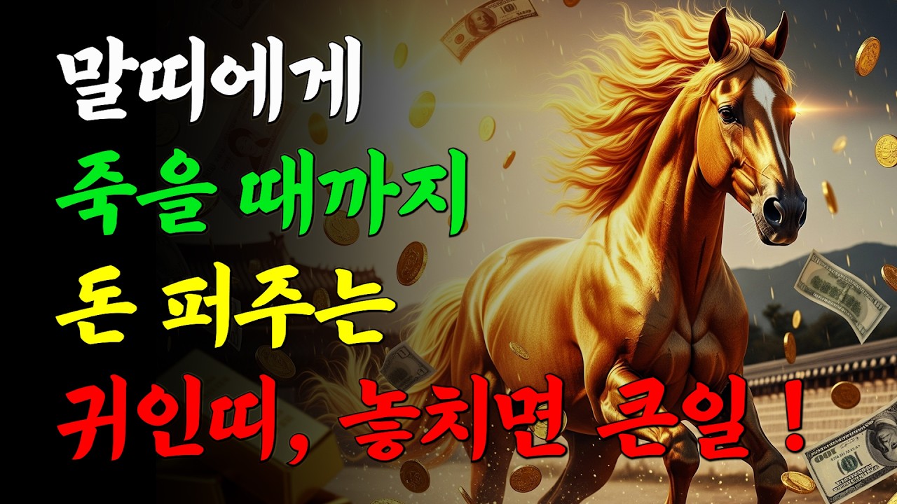 말띠에게 죽을때까지 돈 퍼주는 띠 