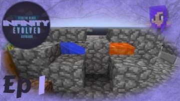 Modded Minecraft: FTB Infinity Evolved Skyblock, Cobble generator (Ep01)