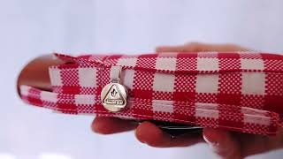 Жіноча міні (кишенькова) парасоля Fulton L501 Tiny-2 Red Gingham (червона клітинка)
