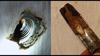 錆で詰まったネジ穴を復活させる『水道管』タップの使い方！