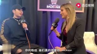 Jackson王嘉尔格莱美的后台专访，流利的英语对话，这无处安放的魅力！