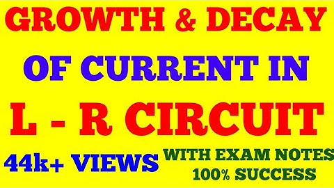 GROWTH AND DECAY OF CURRENT IN LR CIRCUIT || L - R CIRCUIT || WITH EXAM NOTES ||