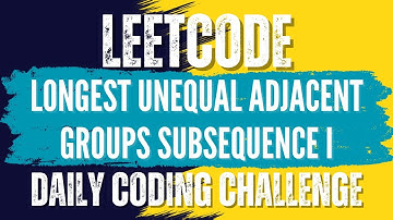#LeetCode : 2900. Longest Unequal Adjacent Groups Subsequence I💛🖤 Solution link👇🏻🔗 #subscribe #like