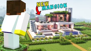 I Made A New MODERN MANSION  In Minecraft | Mcaddon Survival Series #15