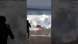 Two guys TANDM Surf the Wedge #shorts #tandmsurf #sharktank