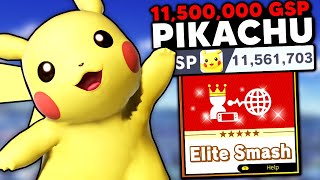 This is what an 11,500,000 GSP Pikachu looks like in Elite Smash