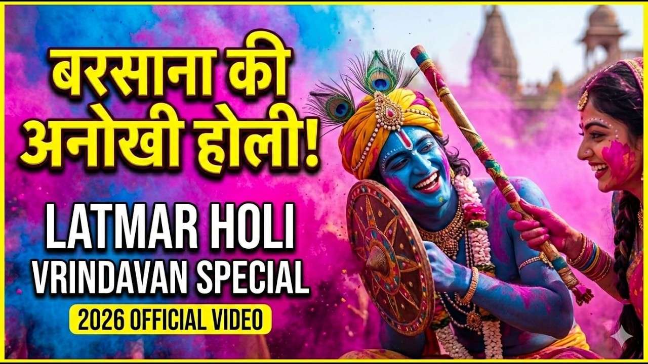 🌸 राधा कृष्ण ब्रज की होली 2026 | Vrindavan Barsana Ki Rangili Holi | Shyam Rang Mein Doobi Bhakti 🎨✨