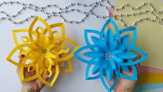 СНЕЖИНКА из бумаги объёмная / Новогодний декор своими руками / DIY 3D Paper Snowflake