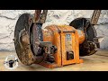 Rusty and Broken Bench Grinder -  Awesome Restoration