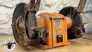 Rusty and Broken Bench Grinder -  Awesome Restoration