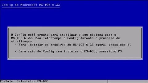 Instalação MS-DOS 6.22