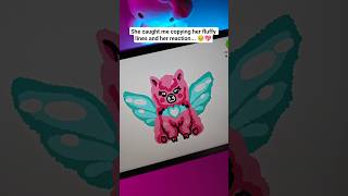 Artworkout app | She caught me copying her fluffy lines and her reaction... 🥹💖 #artworkout