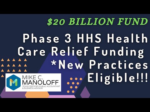 Phase 3 HHS Health Care Provider Relief Funding 10 1 2020