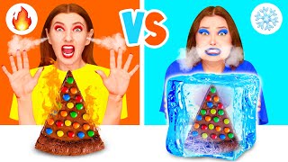 Hot vs Cold Food Challenge | Crazy Cooking Battle by Hahanom Top Challenges
