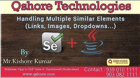 Handling Multiple Similar Elements (Links, Images, Dropdowns...)