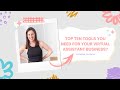 Top ten tools you need for your Virtual Assistant business