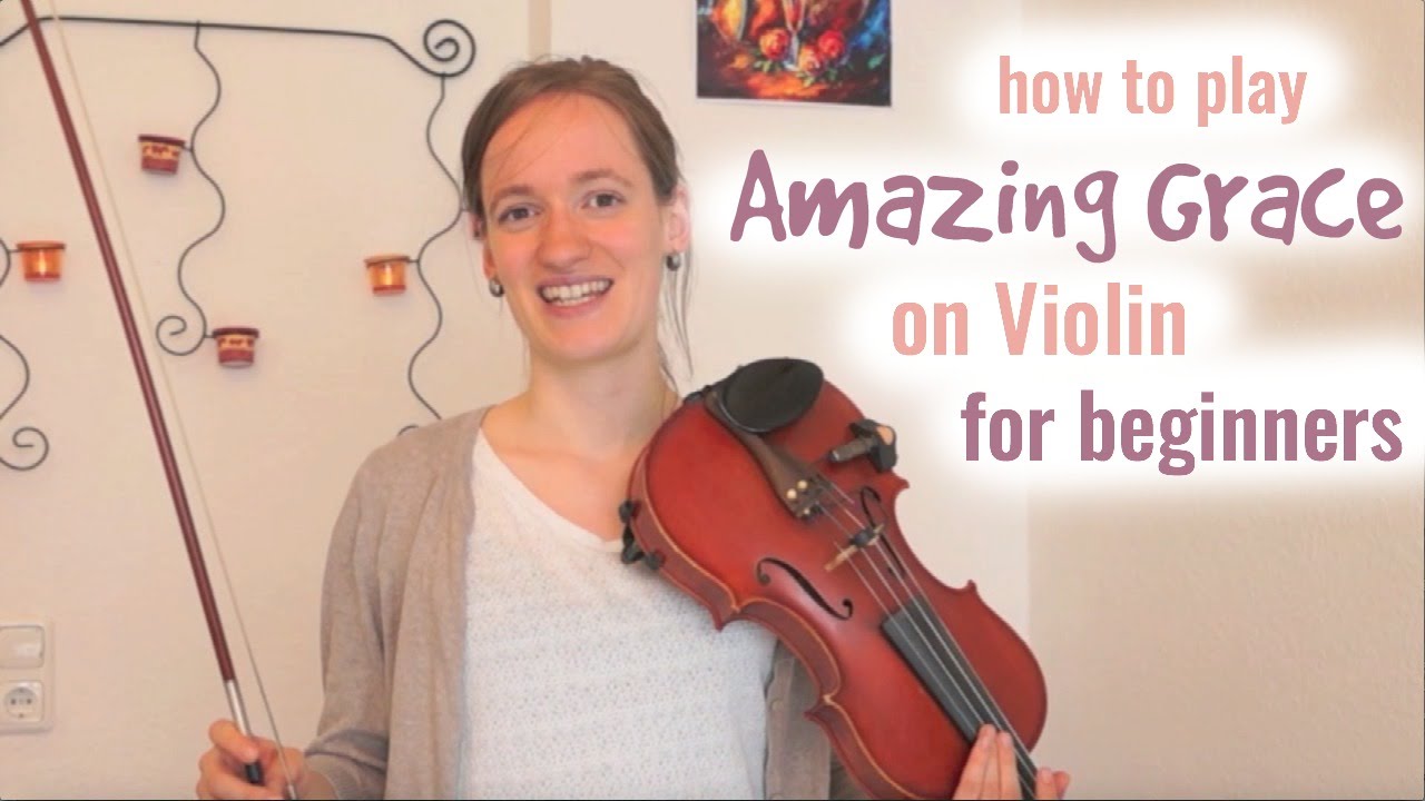 Amazing Grace (how to play) - Easy Beginners Song - Violin Tutorial 