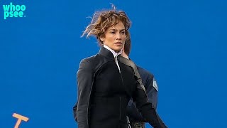 Jennifer Lopez a Los Angeles sul set di “Atlas”