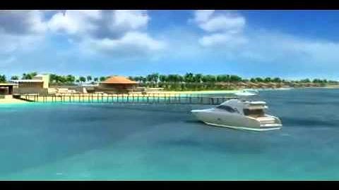 3D Architectural Island Resort Animation 1