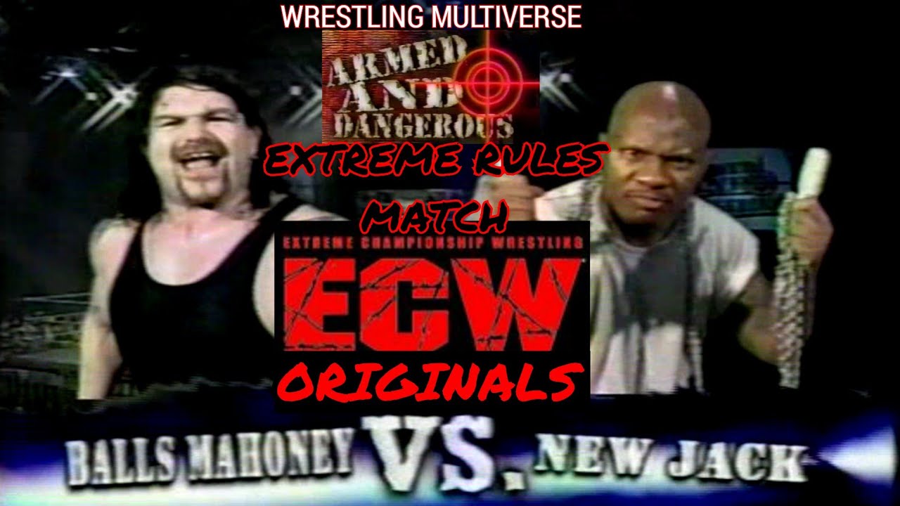 NEW JACK VS BALLS MAHONEY ECW EXTREME RULES MATCH:IWA ARMED AND ...