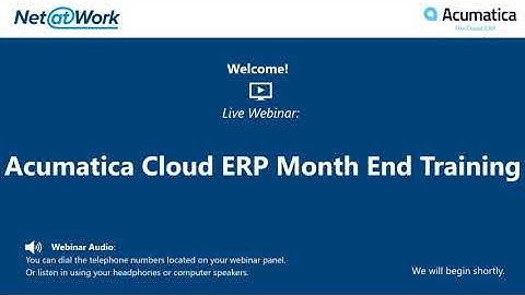 Acumatica Cloud ERP Training: Month End Processing
