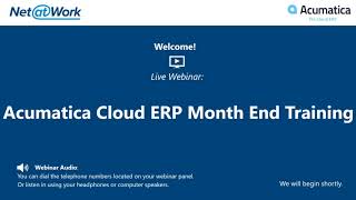 Acumatica Cloud ERP Training: Month End Processing