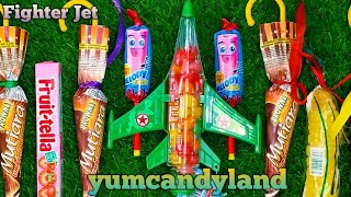 Top 3Minutes Sweet Candy | Warrior Fighter Jet Toy & Flash Light Opening Fruit-tella Unpacking ASMR screenshot 1