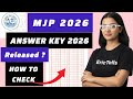 mjp answer key 2026 | mjp response sheet 2026