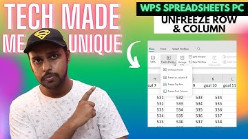 How to unfreeze row & column in wps spreadsheets | unfreeze row & column in wps spreadsheet pc
