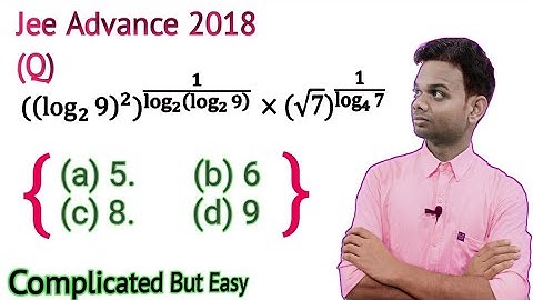 Jee Advanced previous year question | Logarithms IIT Advance 2018 solutions @chamkamath6066