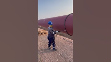 Pipeline coating inspection with holiday detector#pipeline #construction #best #shorts #Pipeline2023