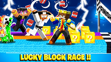 LUCKY BLOCK RACE WITH LILYVILLE MEMBERS 😂 GONE WRONG