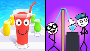 Juice Run Vs Thief Puzzle 🍷☕🥷👮‍♀️ Max All Levels Android iOS Gameplay Ep 246