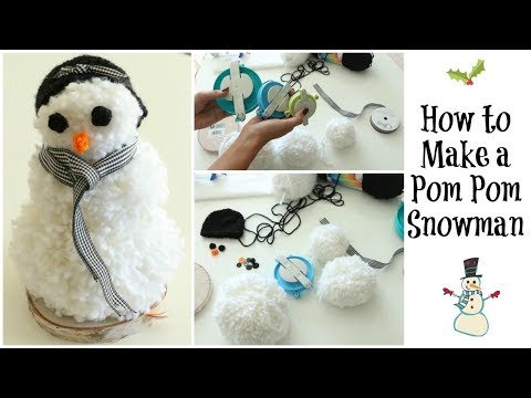 Video: Snowman Diperbuat Daripada Pom-poms