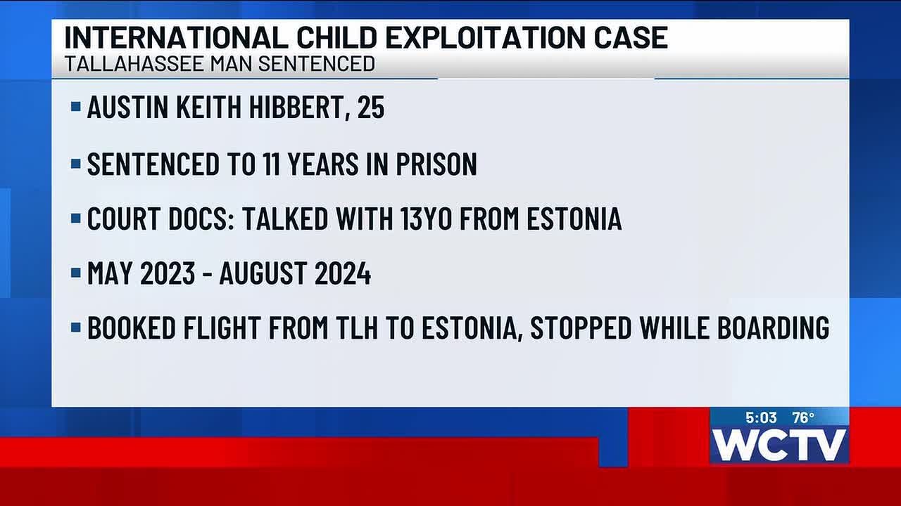 Tallahassee man sentenced in international child exploitation case