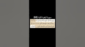 سورة البقرة الآية (63) |القارئ الشيخ : سعد الغامدي#سعدالغامدي #القران_نور_حياتي #القرآن_حياة
