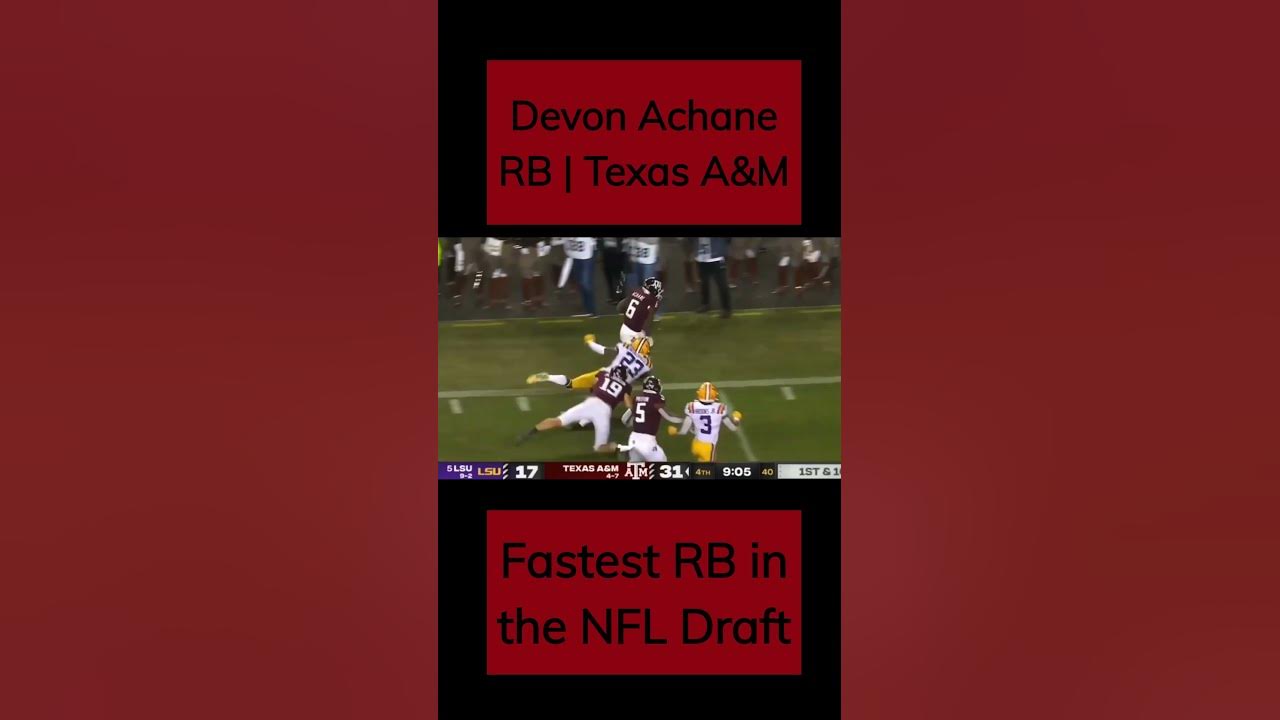 Devon Achane Highlights Fastest RB in the NFL Draft YouTube