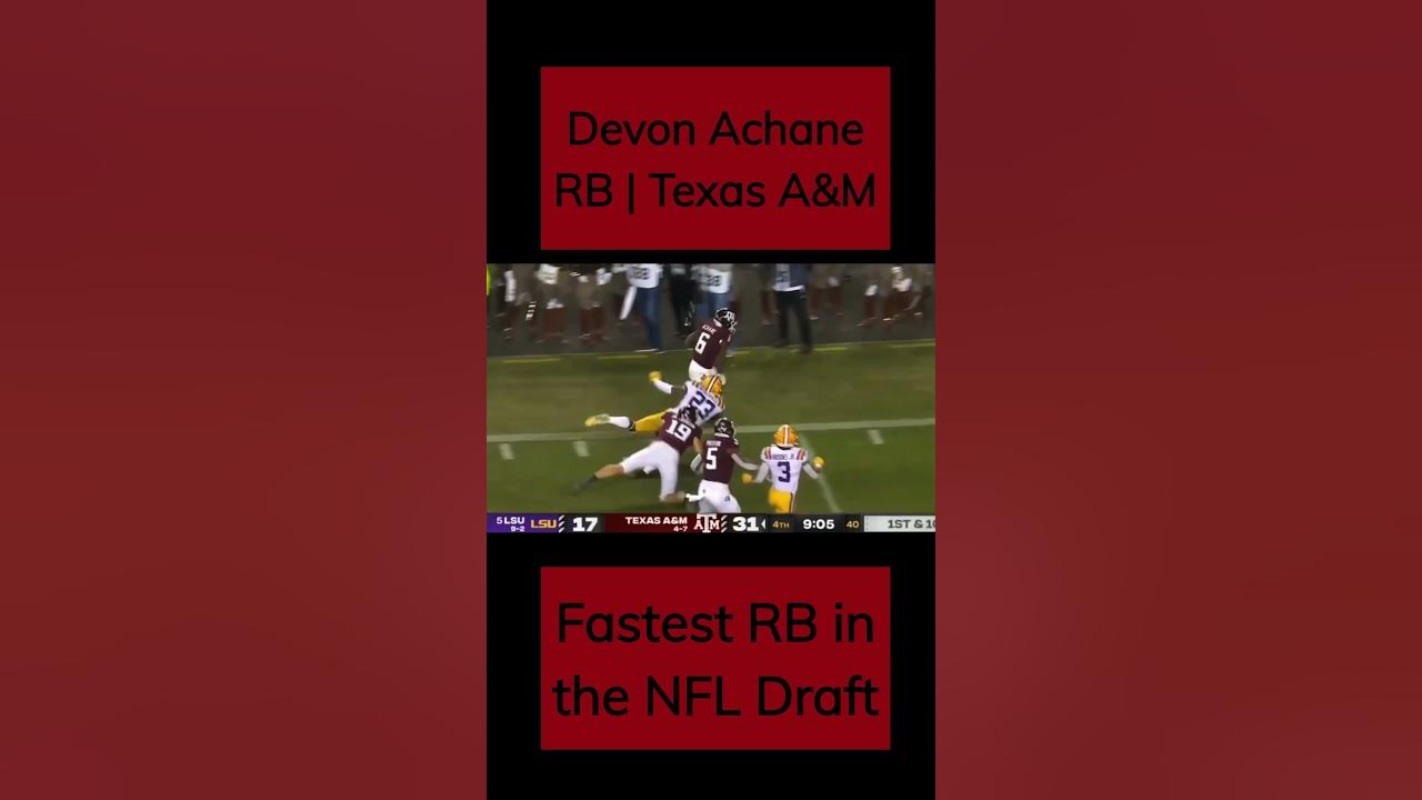 Devon Achane Highlights Fastest RB in the NFL Draft YouTube