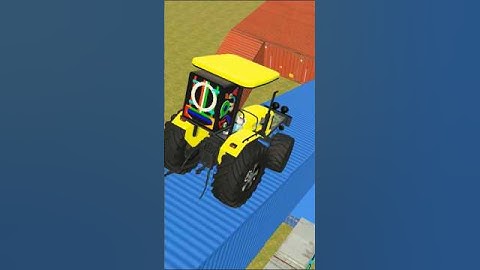 🤯Drive tractor and unloading 🔥stone from truck in game 🚜#tractor #truck #automobile #jcb