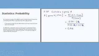 Statistics Probability 18: Conditional Probability Example