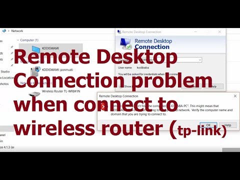 Remote Desktop Connection works in modem wifi but not when i connect to wireless router (solution)