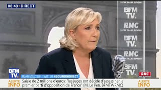 "Nous avons payés des assistants de députés français au Parlement européen" martèle Marine Le Pen