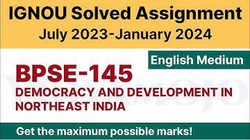 IGNOU BPSE 145 Solved Assignment 2023-24 [PDF Download] | English Medium