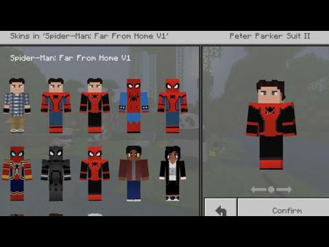 SPIDERMAN far from home SKINs in MC!! - YouTube