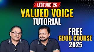 Valued Voice Tutorial | GBOB Course Lecture#26 | Guest Posting Full Course by Shahzad Ahmad Mirza